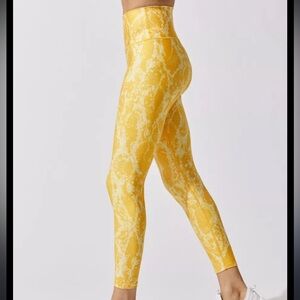 Carbon38 Yellow Snakeskin Leggings - S